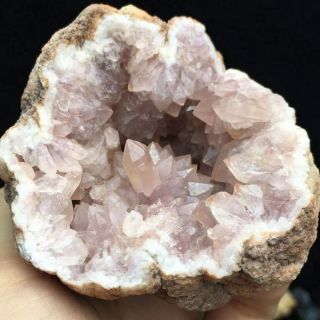 184g Rare Pink Quartz Crystal Cluster Agate Geode Mineral Specimen/argentina