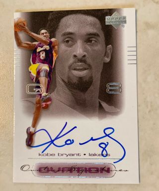 2000 - 01 Upper Deck Ovation Kobe Bryant Auto Signatures Hof Lakers Sp Read