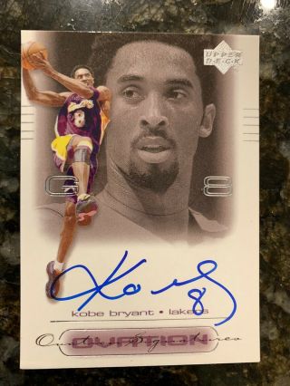 2000 - 01 Upper Deck Ovation Kobe Bryant Auto Signatures HOF Lakers SP READ 4
