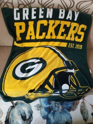Green Bay Packers 50 " X 60 " Singular Fleece Throw Blanket By Northwest