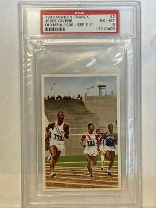 1936 Muhlen Franck Olympia Jesse Owens Psa 6 Only 1 Graded Higher