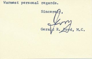 Gerald Ford - Signature Of The U.  S.  President As A Congressman From Michigan