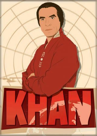 Star Trek The Series Khan Art Image Refrigerator Magnet