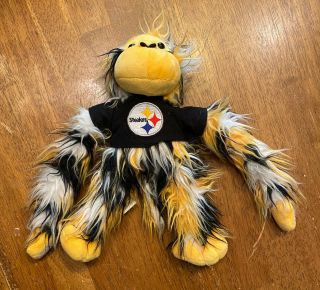 Rare Forever Collectibles Nfl Pittsburgh Steelers Plush Stuffed Monkey Toy Doll