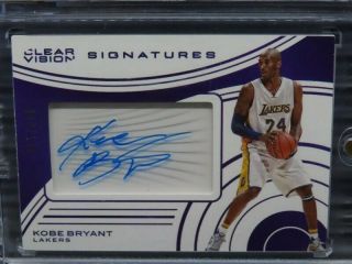 2015 - 16 Clear Vision Kobe Bryant Signatures Auto Autograph 002/119 P101