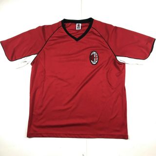 A.  C.  Milan Football Club Soccer Jersey Stitched Acm Red/black/white Fifa Sz Xl