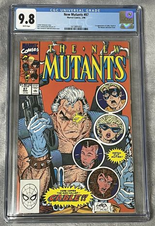 Mutants 87 (1990) Cgc 9.  8 Liefeld 1st Appearance Cable 1st Print