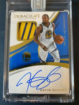 2018 - 19 Panini Immaculate Premium Edition Kevin Durant Patch Autograph 1/1