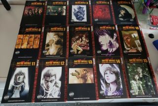 Battle Royale Vol.  1 - 15 Complete Set English,  By Kousmun Takami,  Tokyopop