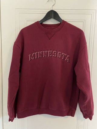 University Of Minnesota Golden Gophers Crewneck Sweatshirt Size Medium