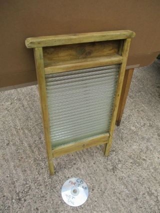 Vintage Glass Scrubbing Washing Board.