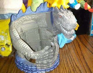Vintage 1998 Godzilla Premium Figural Cup Holder Gino Tuna - Head Zilla