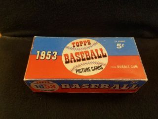 Rare 1953 Topps Baseball Card Set Empty Display Wax Pack Box 5 Cent