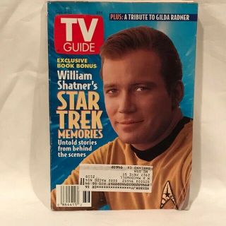 Tv Guide - Sept.  4 - 10 1993 - Star Trek Memories - Shatner - Good Condtn