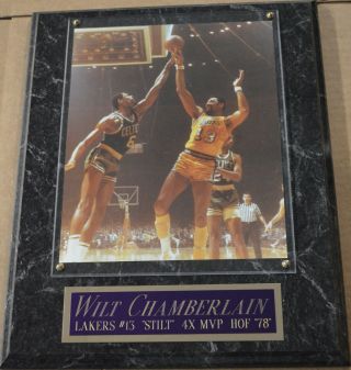 Bill Russell - Wilt Chamberlain Lakers Framed 8x10 Photo - 12x15 Wall Plaque