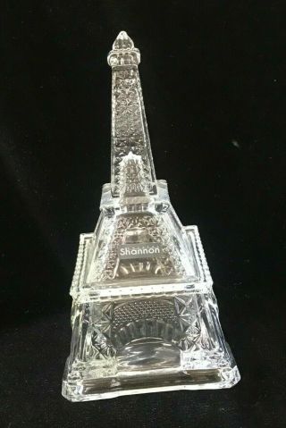 Shannon Crystal Eiffel Tower Paris France Lidded Box 8 "