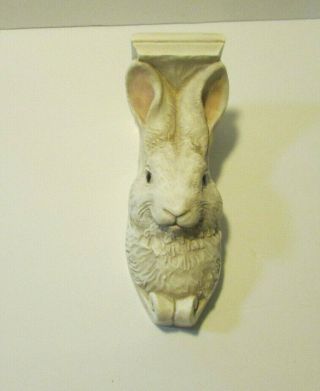 Vintage Telle M Stein Buuny Sconce 1995 Small Rabbit Decorative Wall Shelf