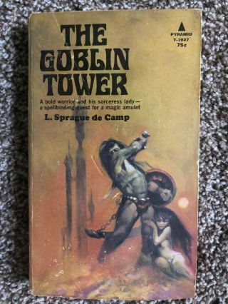 L.  Sprague De Camp The Goblin Tower 1st 1968 Great Cover Art