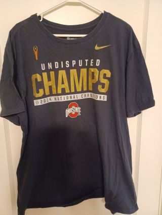 2014 Ohio State National Champions Nike Brand T Shirt Size Mens Xxl Black