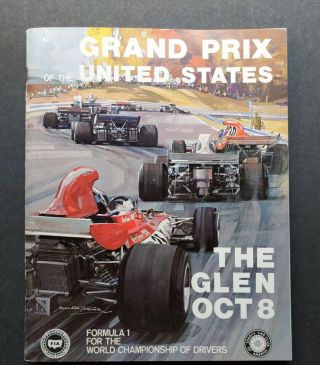 1972 Grand Prix Of The United States Program Watkins Glen Ny Formula 1 Racing