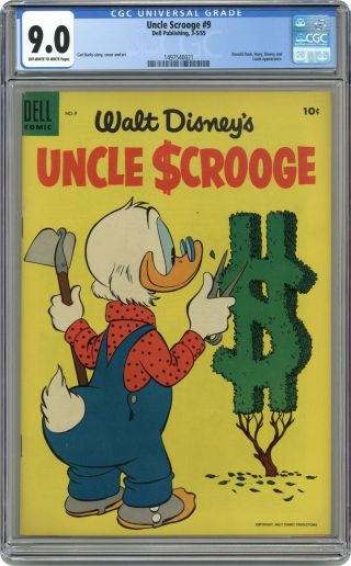 Uncle Scrooge 9 Cgc 9.  0 1955 1497540021
