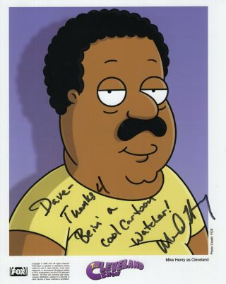 Mike Henry Hand Signed 8x10 Color Photo,  The Cleveland Show To Dave