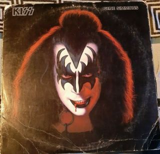 Kiss Gene Simmons Solo Album Lp With Poster And Order Slip.