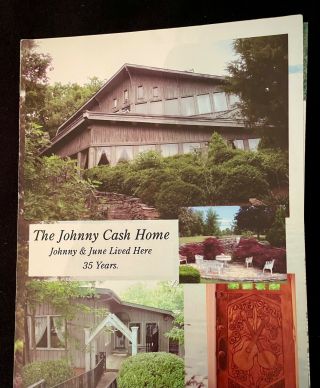 Johnny Cash June Carter Cash Real Estate Sales Brochure " Home Of A Legend " Rare