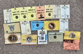 NASA Vintage Rare Saturn V Apollo 8,  Apollo 11 & Various Launch Badges 5