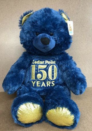 Cedar Point Limited Edition 150th Anniversary Teddy Bear Blue