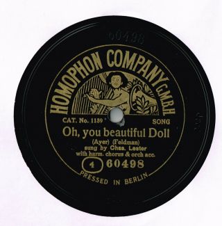 Chas Lester Music Hall 78 - Oh You Doll - Rag - Time Violin - Ex Cond
