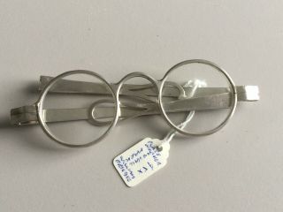 Antique Georgian Silver Wig Spectacles Marked Wf