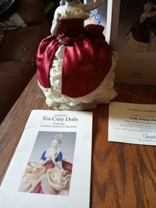 1985 Lady Emma Hamilton Authentic Goebel Archive Tea Cozy Doll 3