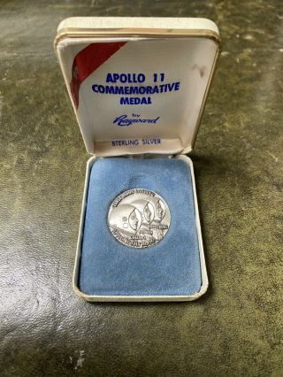Rare Cased Apollo 11 Medal Sterling Silver By Hayward