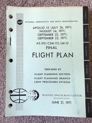 Nasa Apollo 15 Final Flight Plans