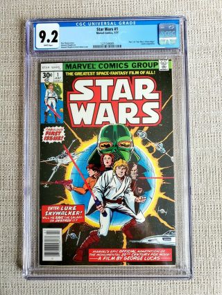 Star Wars 1 [1977]; Cgc 9.  2 Nm - ; News Stand Edition; 1st Luke Skywalker;