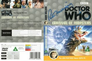 Dr Who Hand Signed Carnival Of Monsters Dvd Cover Autographed By Peter Halliday