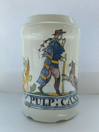 Antique Apothecary Jar For Cassia Pulp (purgative),  French C1860