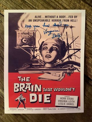 Mystery Science Theater The Brain That Wouldnt Die Hand Signed By Virginia Leith