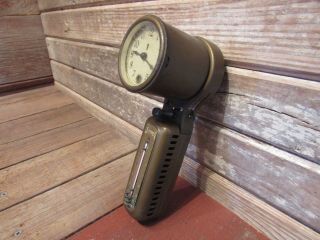 Vintage Brass The Minneapolis Heat Regulator Co.  Jewell Tycos Thermometer/clock 3