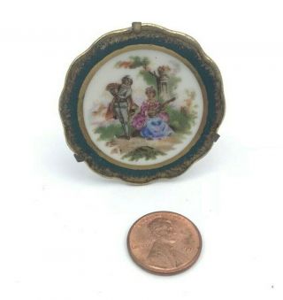 Limoges Made In France Miniature Dollhouse Plate With Stand