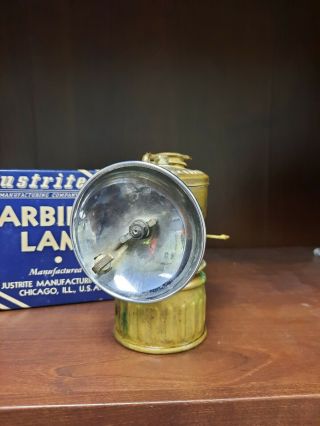 Rare Vintage Justrite Carbide Miners Lamp Mdl 2 - 810 With Box