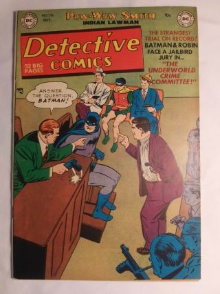 Dc Detective Comic Book 176 1951 Golden Age Batman