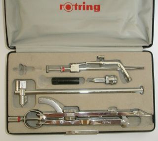Rotring Vintage Quality Master Bow Compass Set In Smart Black Presentation Case