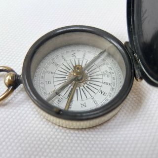 Antique W.  Gregory & Co.  Brass Pocket Compass Victorian Edwardian Barker C.  1895