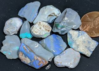 Nr 74ct Rough Opal Lightning Ridge Beginners Potch & Color For Lapidary
