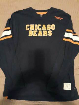 Chicago Bears Long Sleeved Shirt Reebok Gridiron Classics Large Nfl
