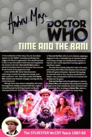Doctor Who: Time And The Rani Dvd Insert Signed By Andrew Morgan