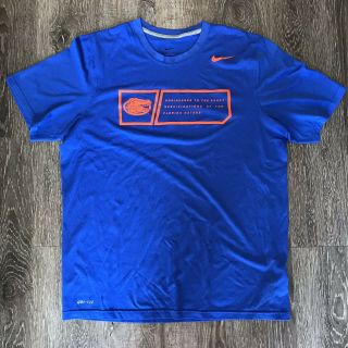 Nike Dri - Fit Tee T - Shirt Mens Size L Blue Orange University Of Florida Gators Uf
