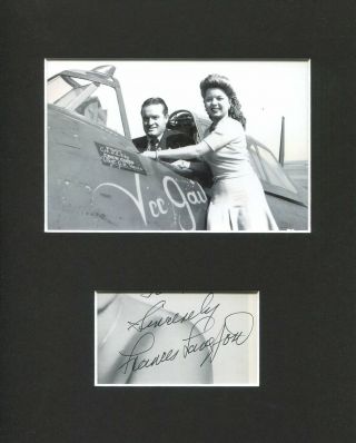 Frances Langford Jazz Big Band Signer Signed Autograph Photo Display W/ Bob Hope